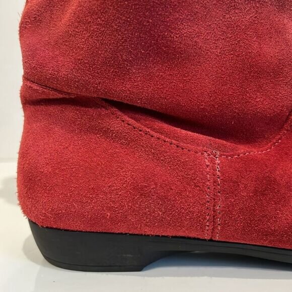 MARTINO Red Suede Slouchy Boots Size 9 - Picture 8 of 13